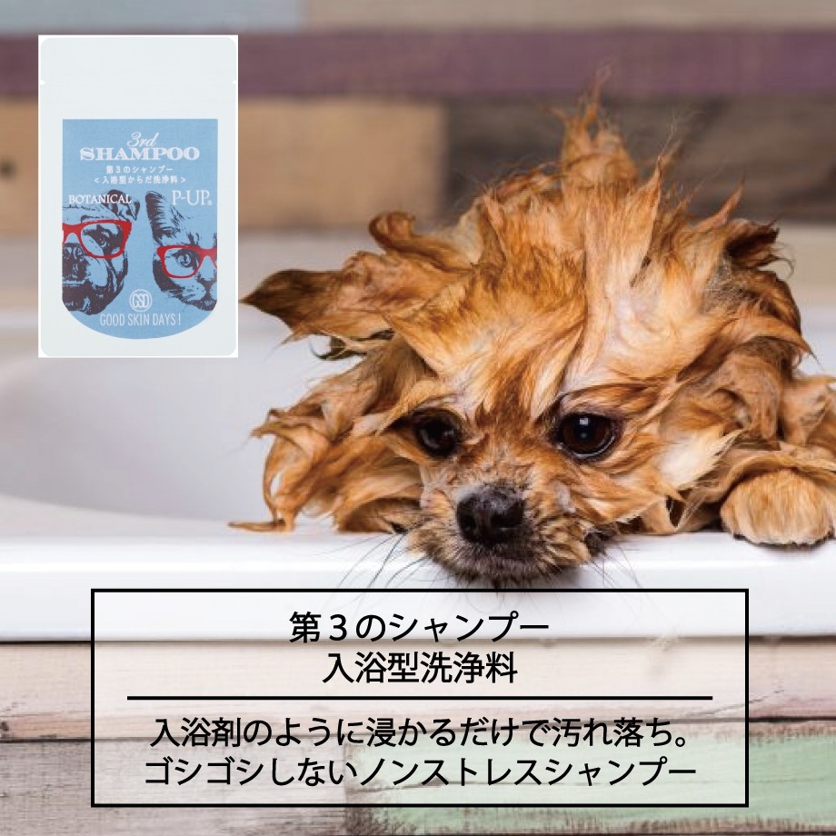 グッドスキンデイズ 第3のシャンプー 20g 犬 猫 洗浄料 入浴型からだ洗浄料 パウダータイプ 無添加 塩素中和 微発泡 テラヘルツ効果 天然成分 獣医師監修 ORP